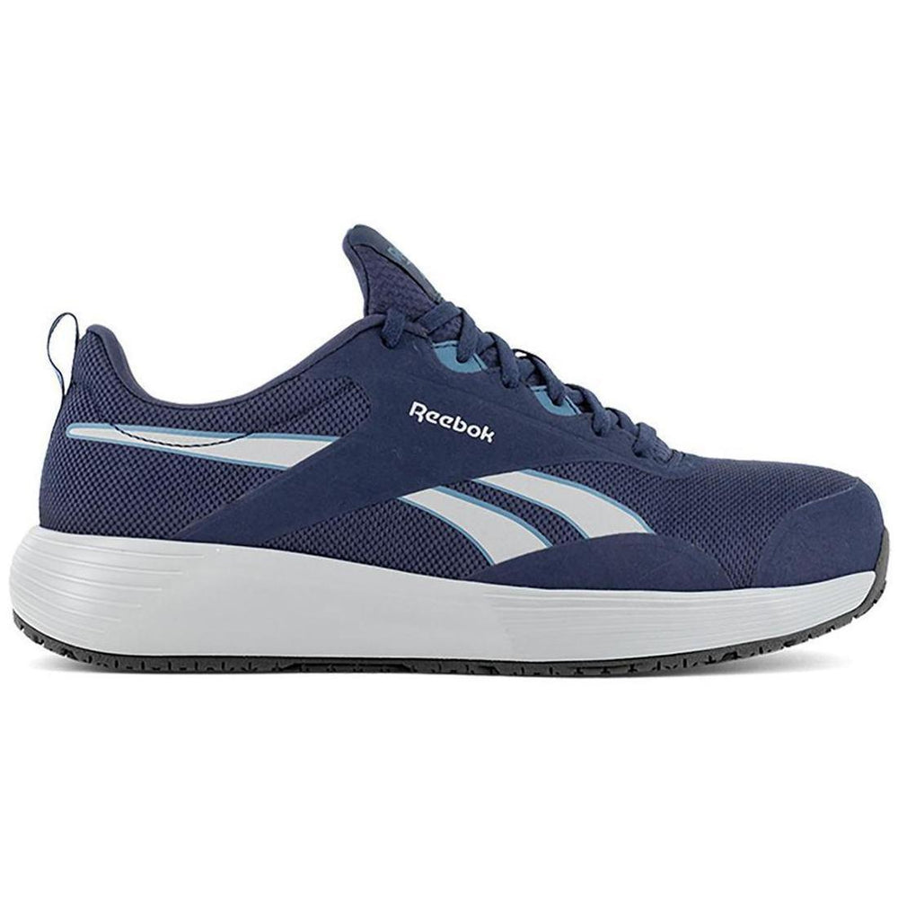 Reebok Work Lite Plus 4 Athletic Composite Toe Work Shoe – Navy/Gray Profile View