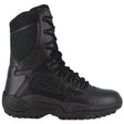 Reebok Work Rapid Response Rb 8 Inch Soft-Toe Side Zip Tactical Stealth Boot With Side Zipper Profile View