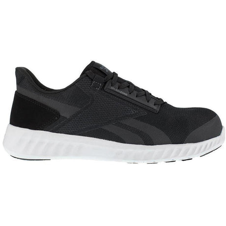 Reebok Work Sublite Legend Composite-Toe Athletic Work Shoe Black/White Profile View