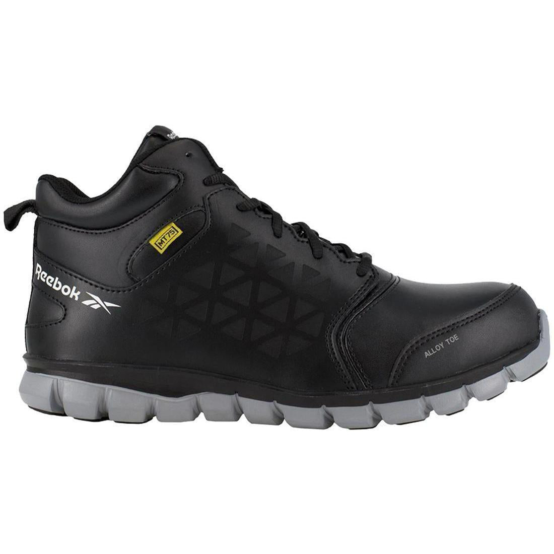 Reebok Work Women's Sublite Cushion Alloy-Toe Metguard Athletic Work Boot Black Profile View