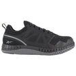 Reebok Work Zprint Steel-Toe Athletic Work Shoe Black/Dark Gray Profile View