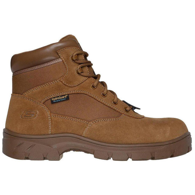 Skechers Work Wascana Baylan Composite-Toe Boot Coyote Brown Profile View