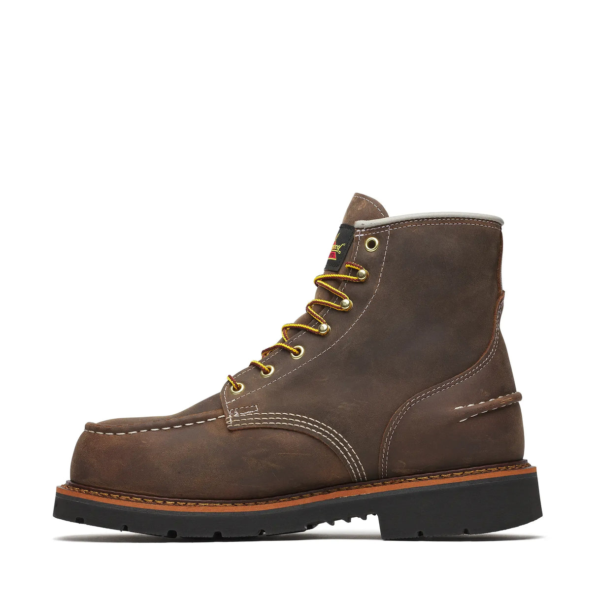 Thorogood 1957 Series 6" Waterproof Steel-Toe Moc Toe Boot with Maxwear 90 Crazy Horse Inner Side View