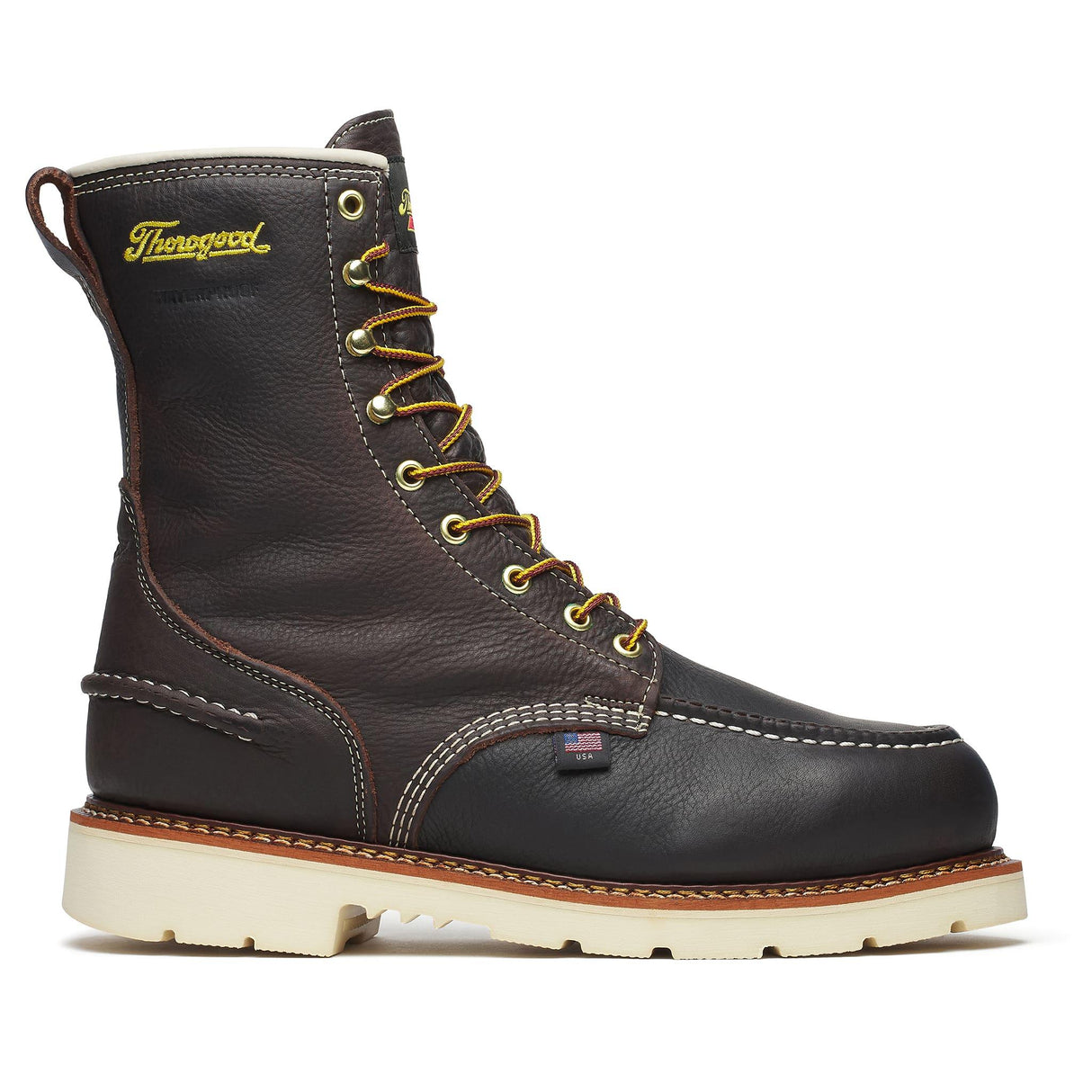 Thorogood 1957 Series 8" Waterproof Steel-Toe Boot Briar Pitstop side view