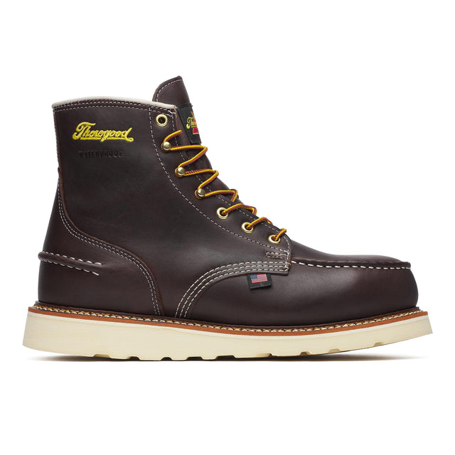 Thorogood 1957 Series 6" Waterproof Moc Steel-Toe Boot with Maxwear Wedge Briar Pitstop side view