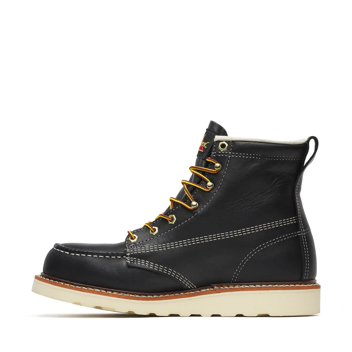 Thorogood American Heritage 6" Steel-Toe Moc Toe Boot Maxwear Wedge Black Inner Side View