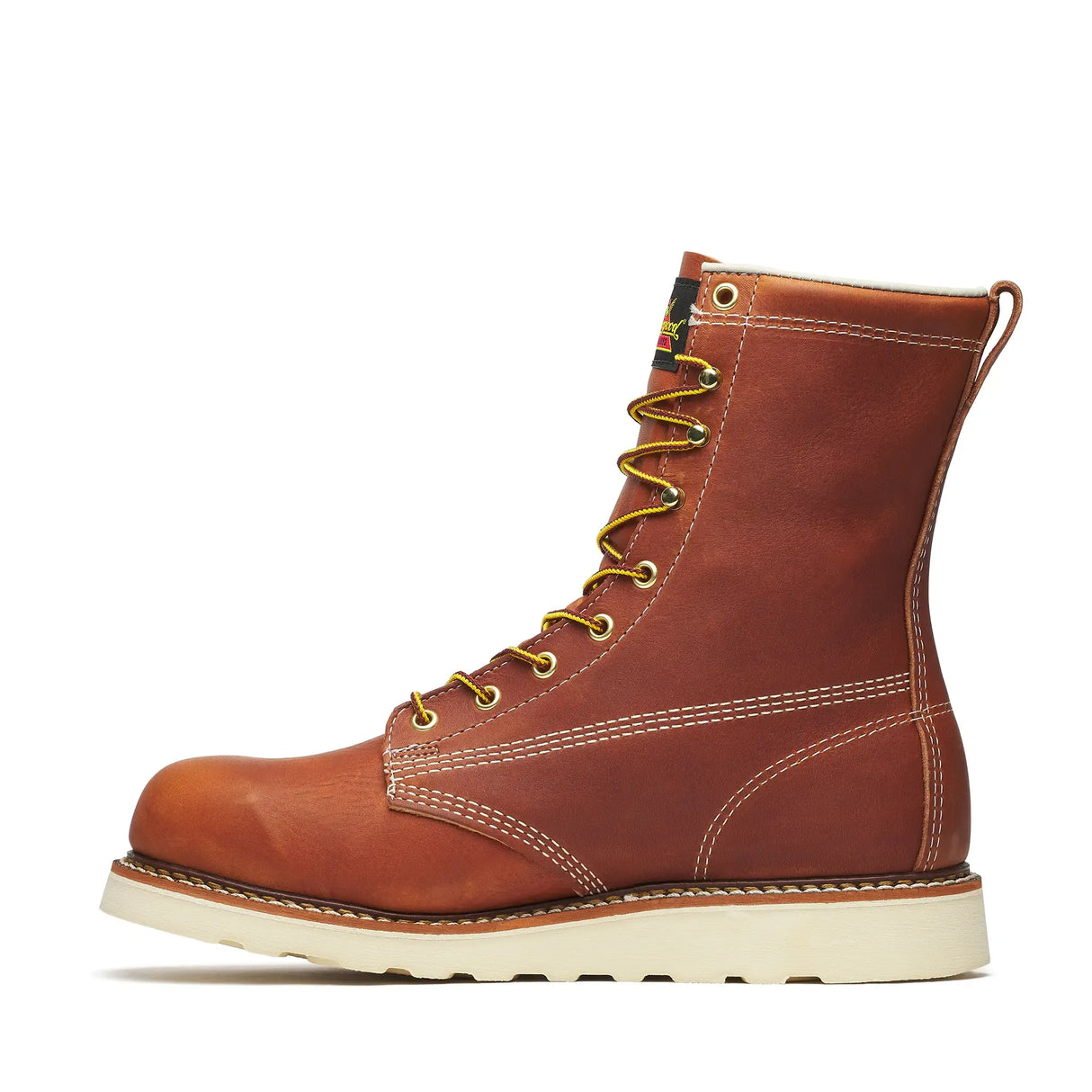 Thorogood American Heritage 8" Plain Toe Boot Maxwear Wedge Tobacco Inner Side View