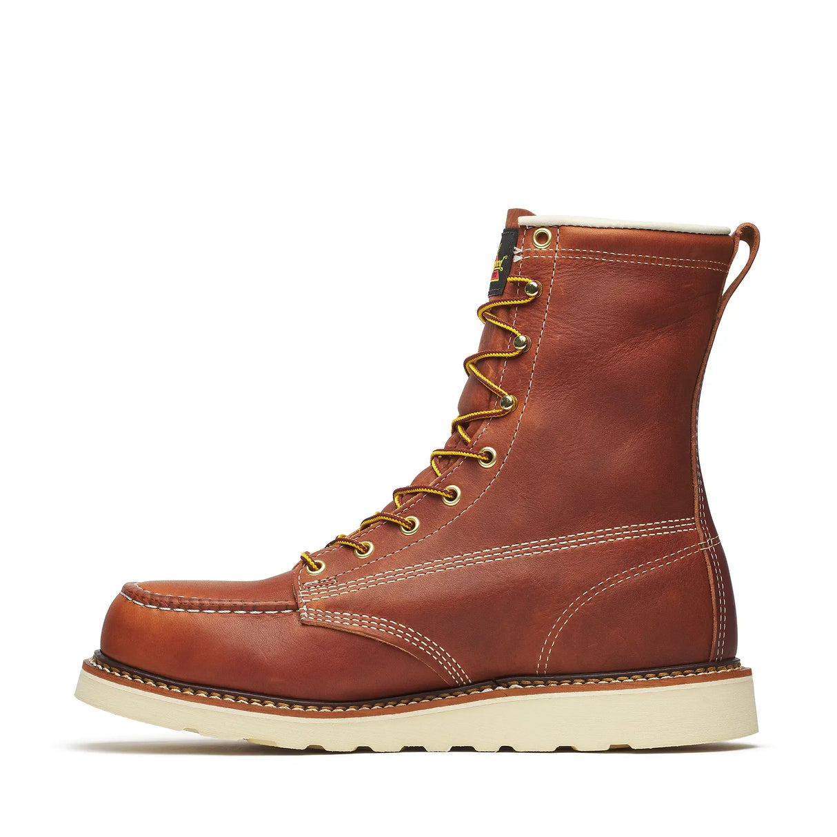 Thorogood American Heritage 8" Steel-Toe Moc Toe Boot Maxwear Wedge Tobacco Inner Side View