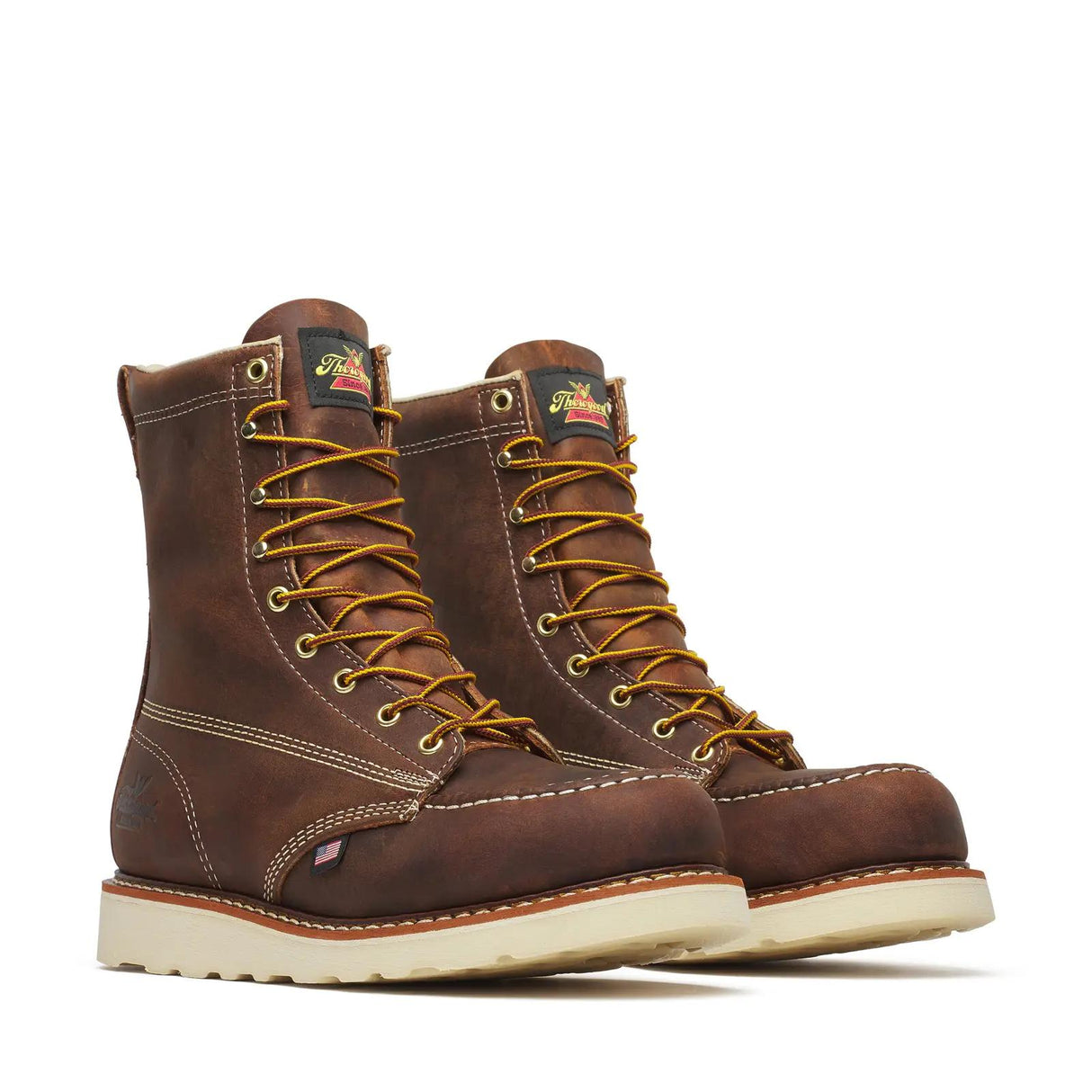 Thorogood American Heritage 8" Steel-Toe Moc Toe Boot Maxwear Wedge Trail Crazy Horse Medial View