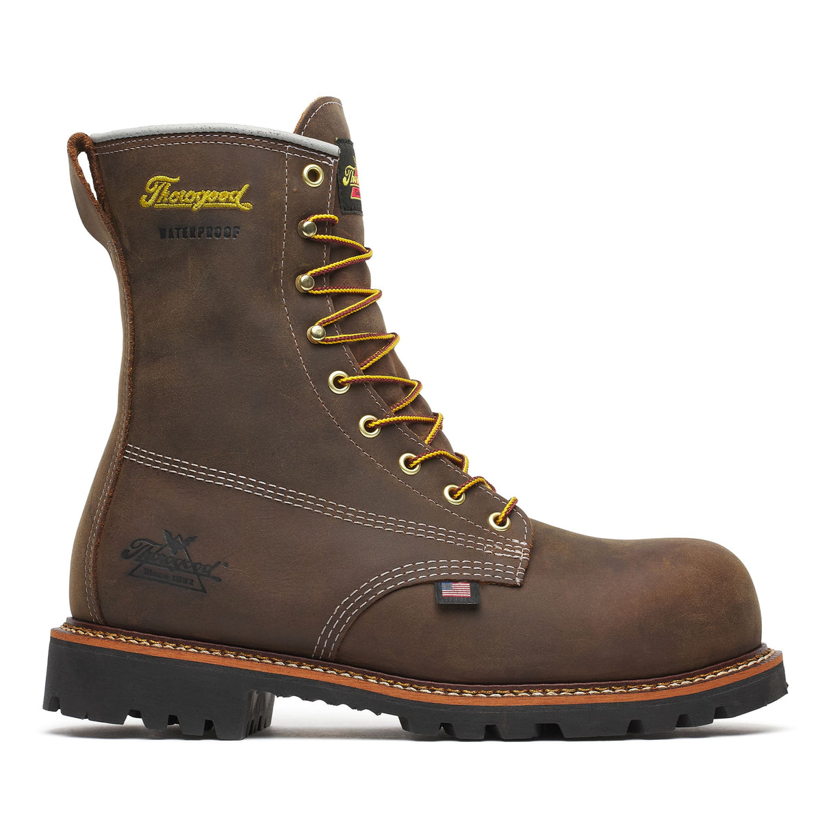 Thorogood American Legacy Series 8" Waterproof Nano Toe Boot Crazy Horse side view