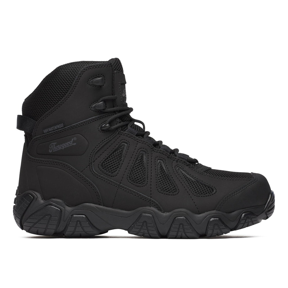 Thorogood Crosstrex 6" Soft Toe Waterproof Boot with Side Zip Black side view