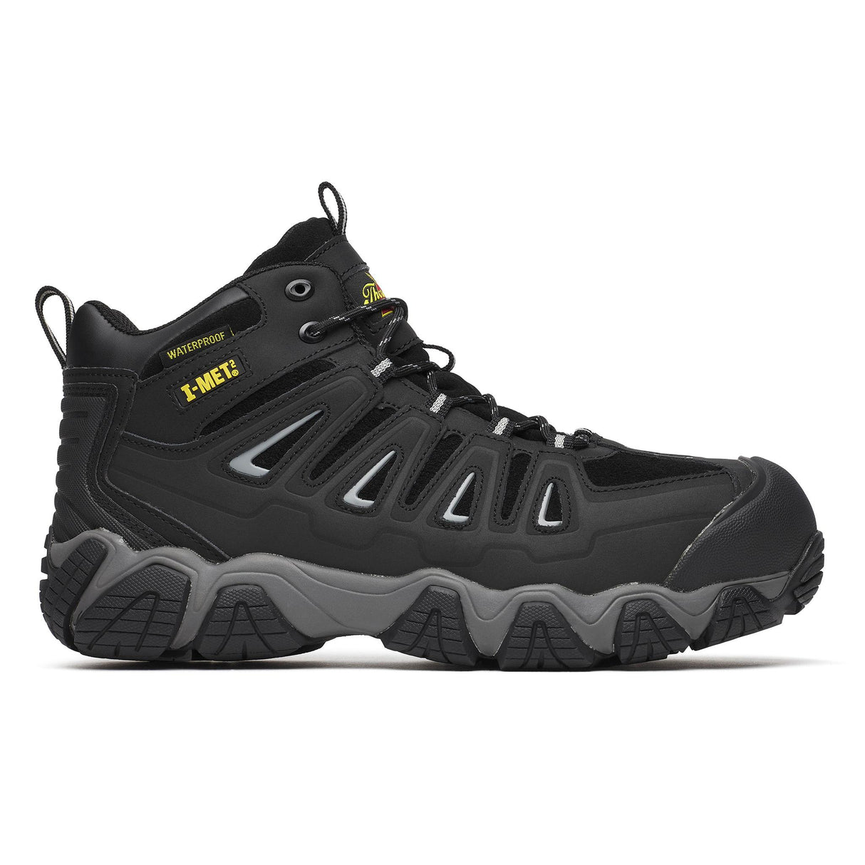 Thorogood Crosstrex I-MET² Waterproof Composite Toe Hiker Boot Black side view
