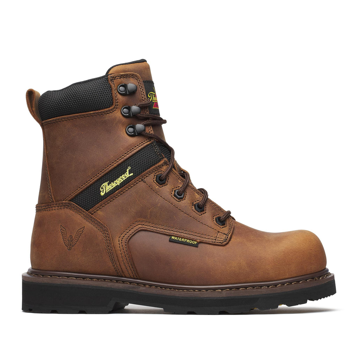 Thorogood Jobsite Series 8" Composite Toe Waterproof Boot Crazy Horse side view