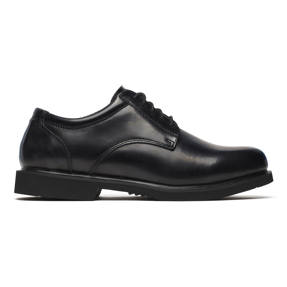 Thorogood Leather Polishable Oxford Shoe Black side view