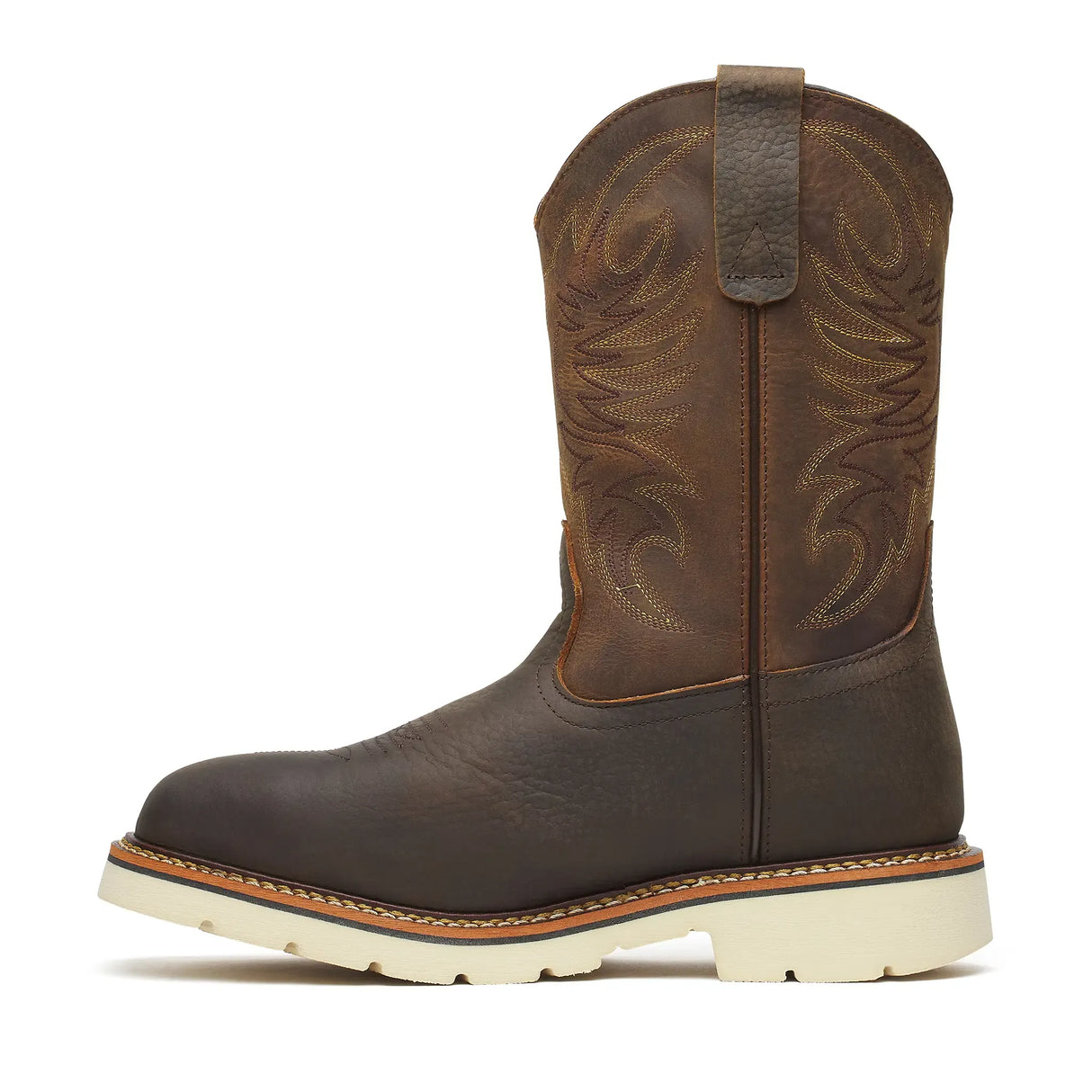 Thorogood Square Toe WGTN 11" Steel Toe Pebble Bottom Boot Crazy Horse Black Inner Side View