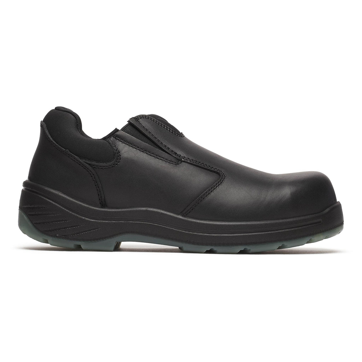 Thorogood Thoroflex Slip-On Composite Toe Shoe Black side view