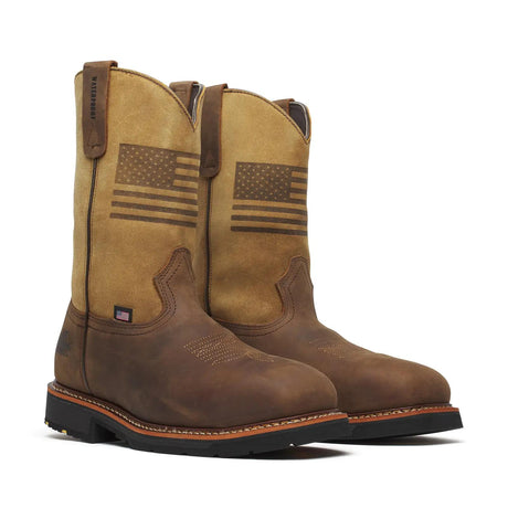 Thorogood Western 11" Comp-Toe Waterproof Square-Toe Boot Crazy Horse/Tan Medial View