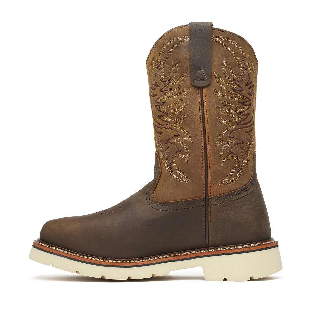 Thorogood Square Toe WGTN 11" Pebble Bottom Boot Crazy Horse Black Inner Side View