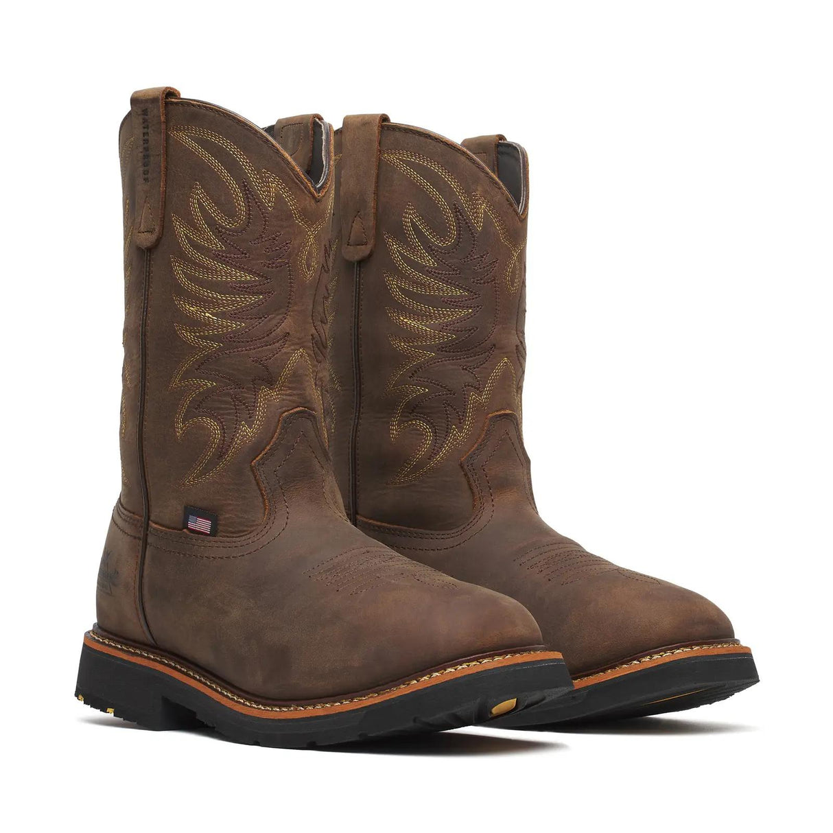 Thorogood Western 11" Comp-Toe Waterproof Square-Toe Boot Crazy Horse Medial View