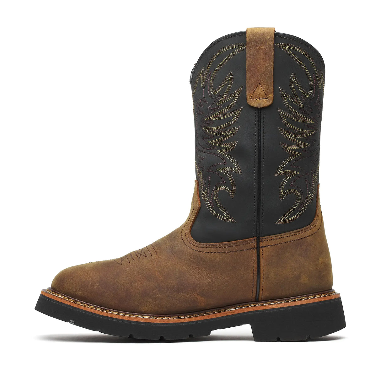 Thorogood Square Toe WGTN 11" Waterproof Boot Crazy Horse Black Inner Side View