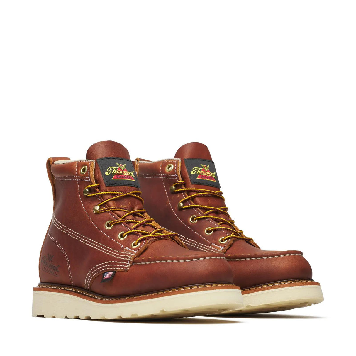 Thorogood Women's American Heritage 6 Tobacco Moc Toe Maxwear Wedge Medial View