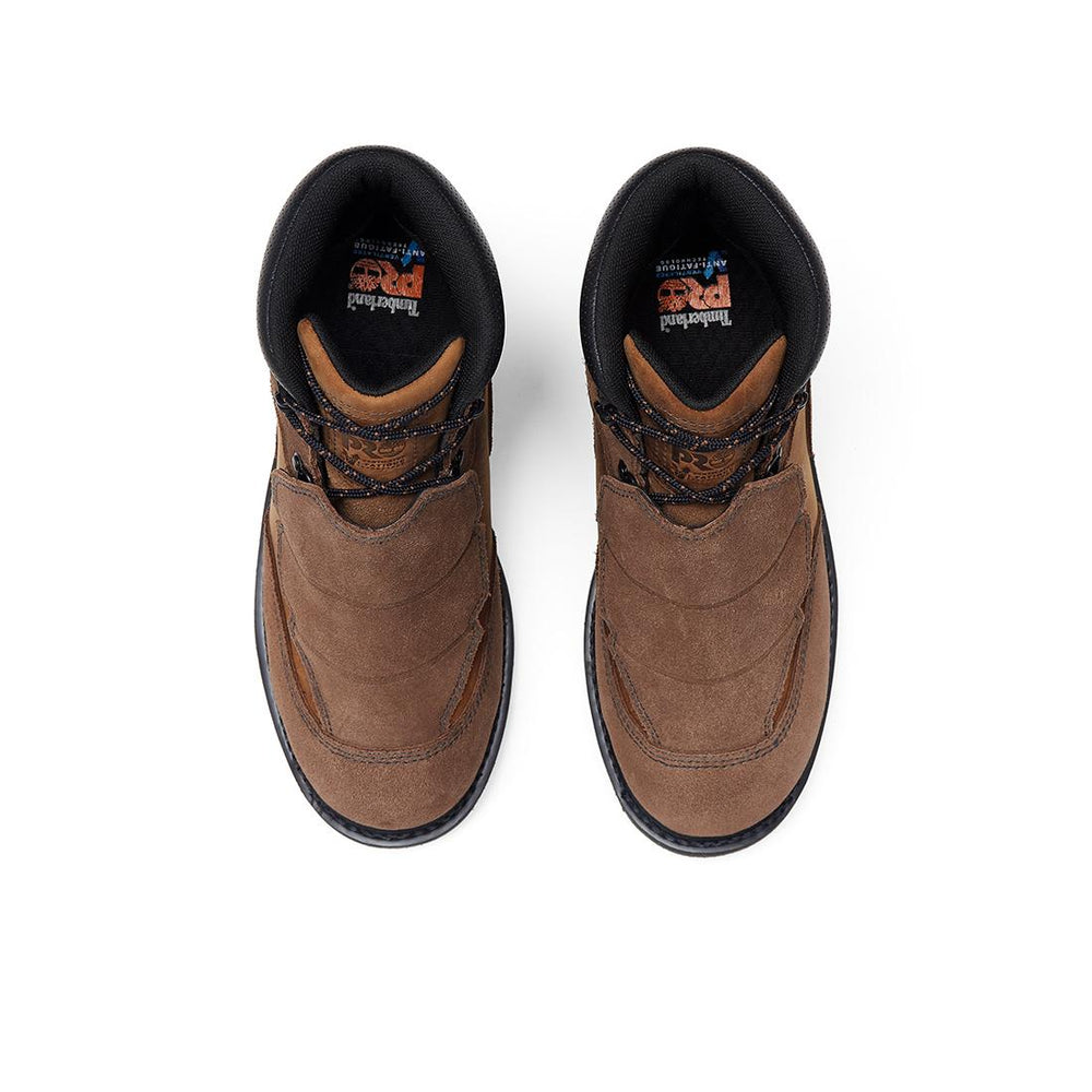 Timberland Pro Women's Ambridge Emg 6-Inch Composite-Toe Work Boot Full Grain Brown Front-upper View