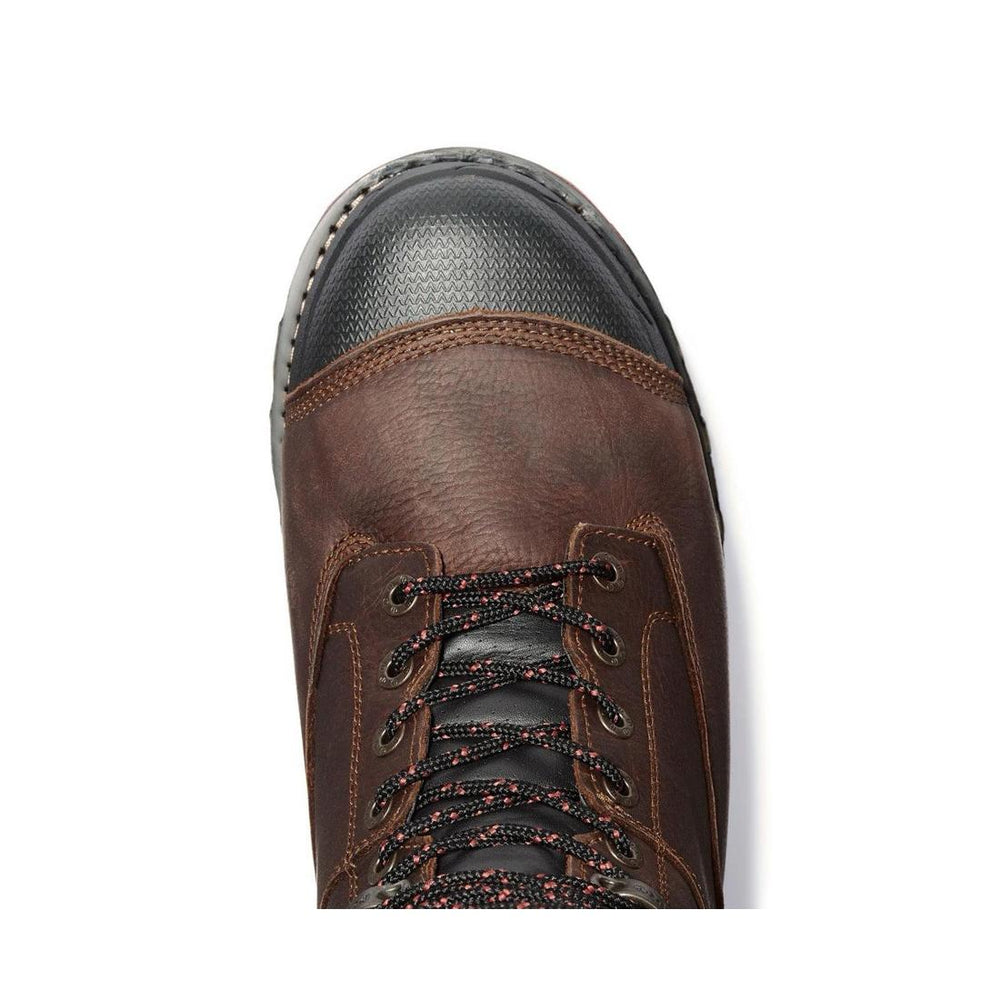 Timberland Pro Boondock 8 Inch Composite-Toe Waterproof Ins 1000G Work Boot Brown Angled View