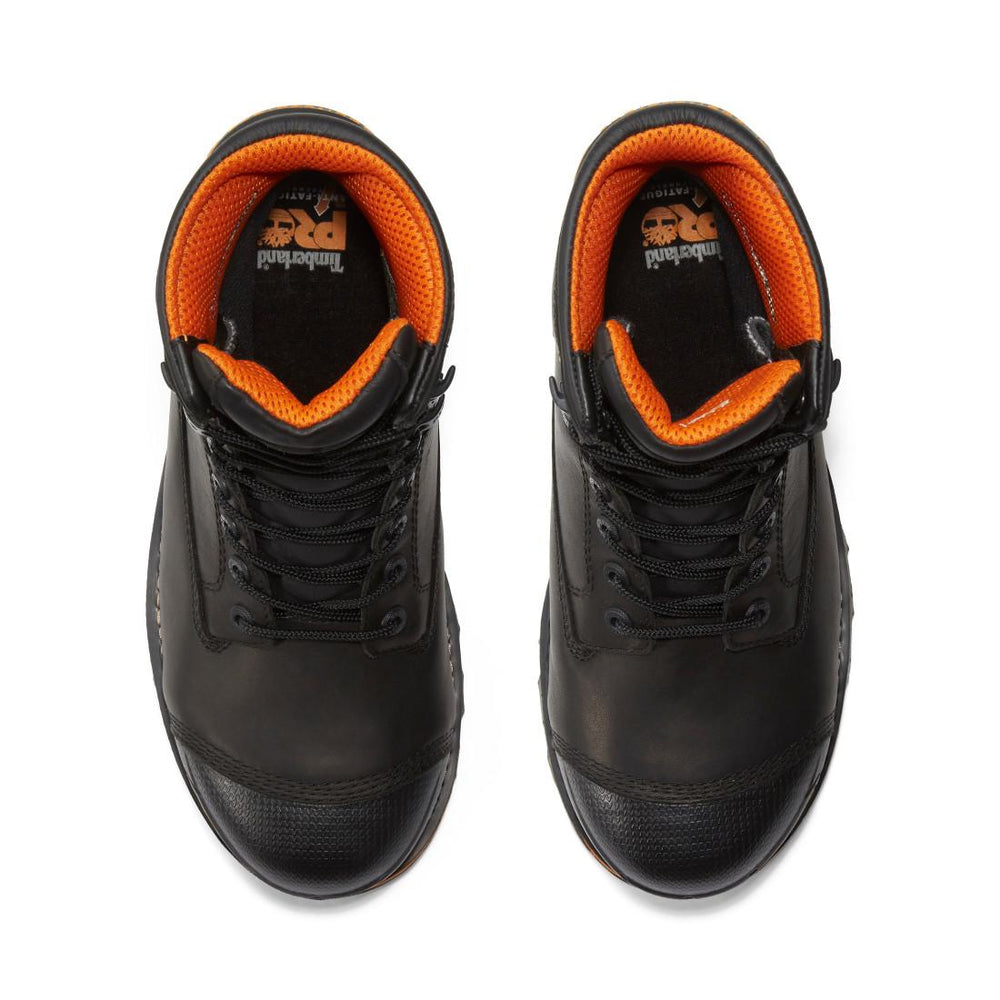 Timberland Pro Boondock Waterproof Steel Toe 200g Insulated Work Boots – Black Front-upper View
