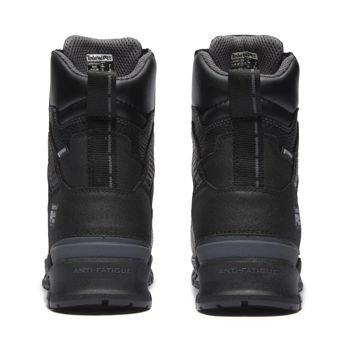Timberland Pro Endurance EV Waterproof Composite Toe Met Guard Work Boots – Black Heel-Back View