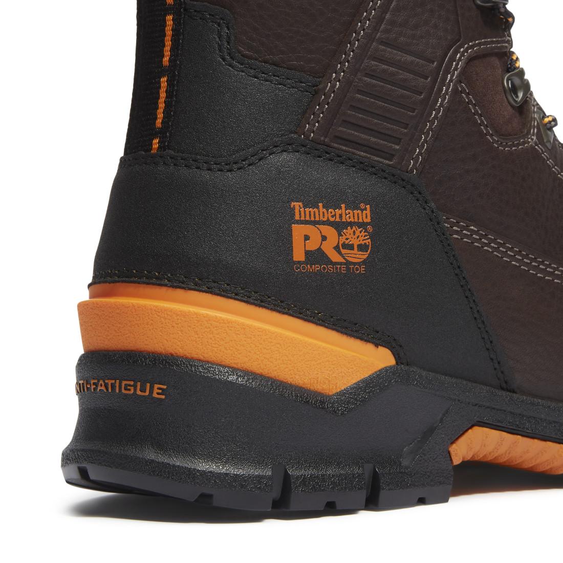 Timberland Pro Endurance EV Waterproof Composite Toe Work Boots – Dark Brown Detail View