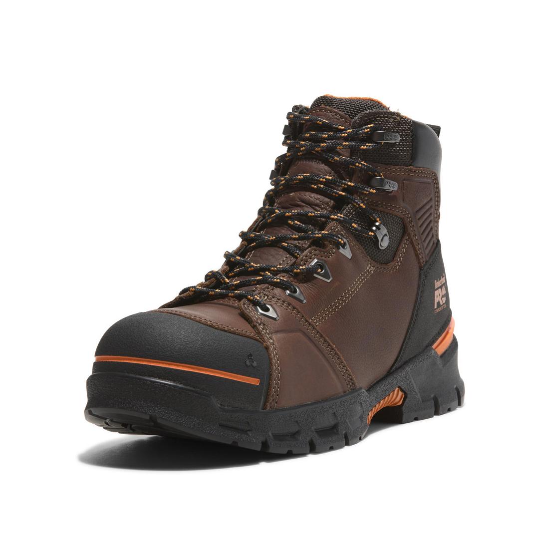 Timberland Pro Endurance Ev 6 Inch Composite-Toe Work Boot Brown Detail View