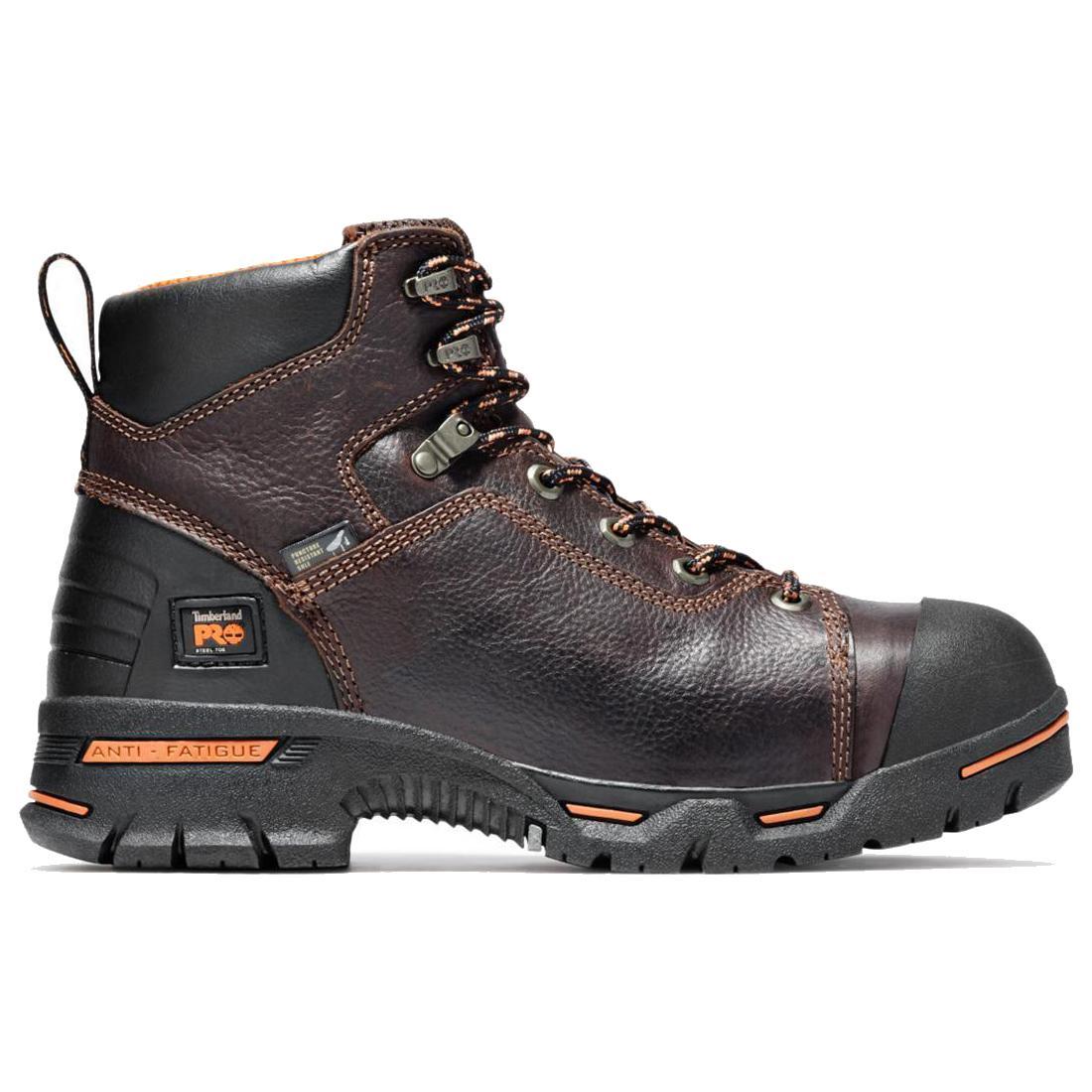 Timberland Pro Endurance 6 Inch Steel-Toe PR Work Boot Brown Profile View