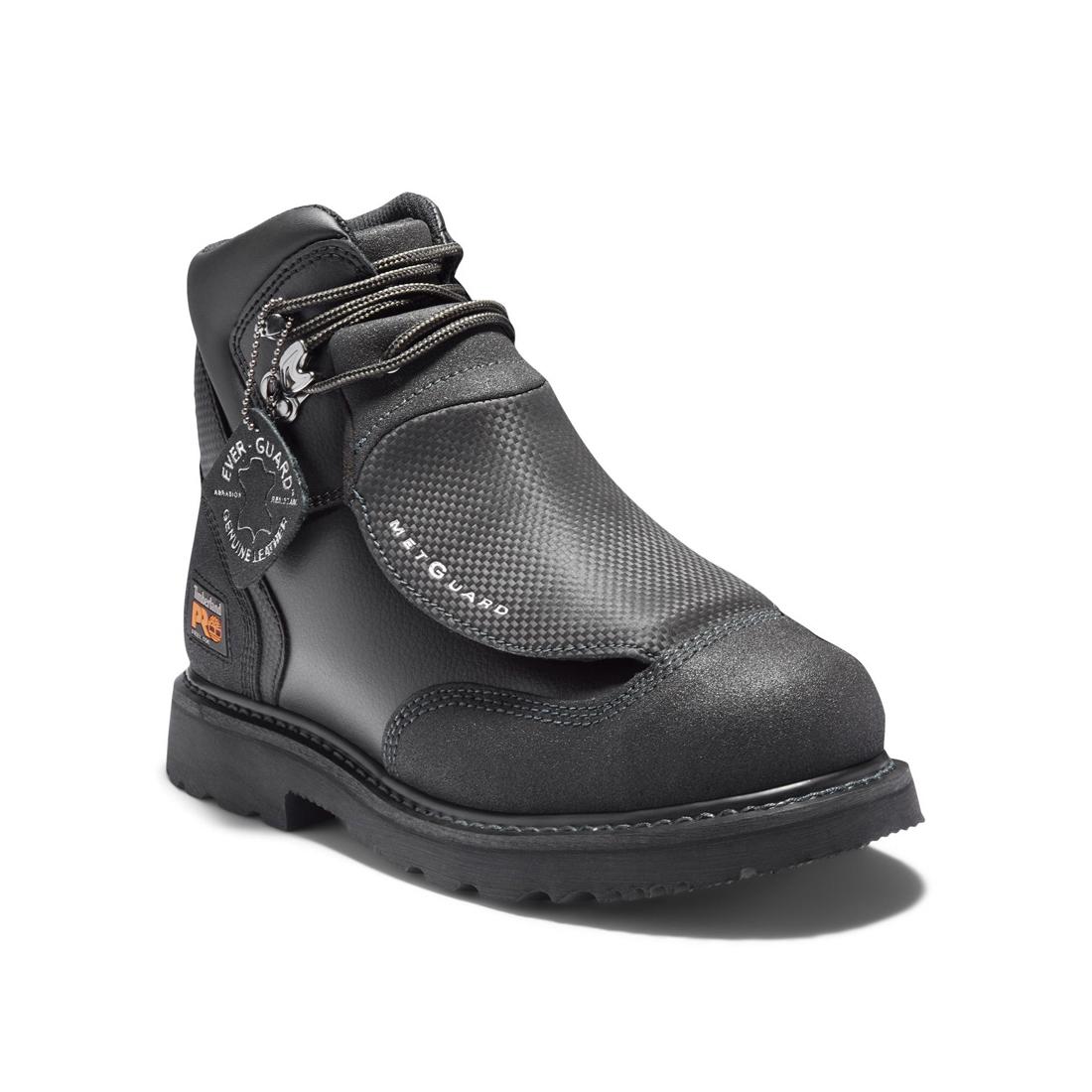 Timberland Pro External Met Guard 6 Inch Steel-Toe Work Boot Black Medial View