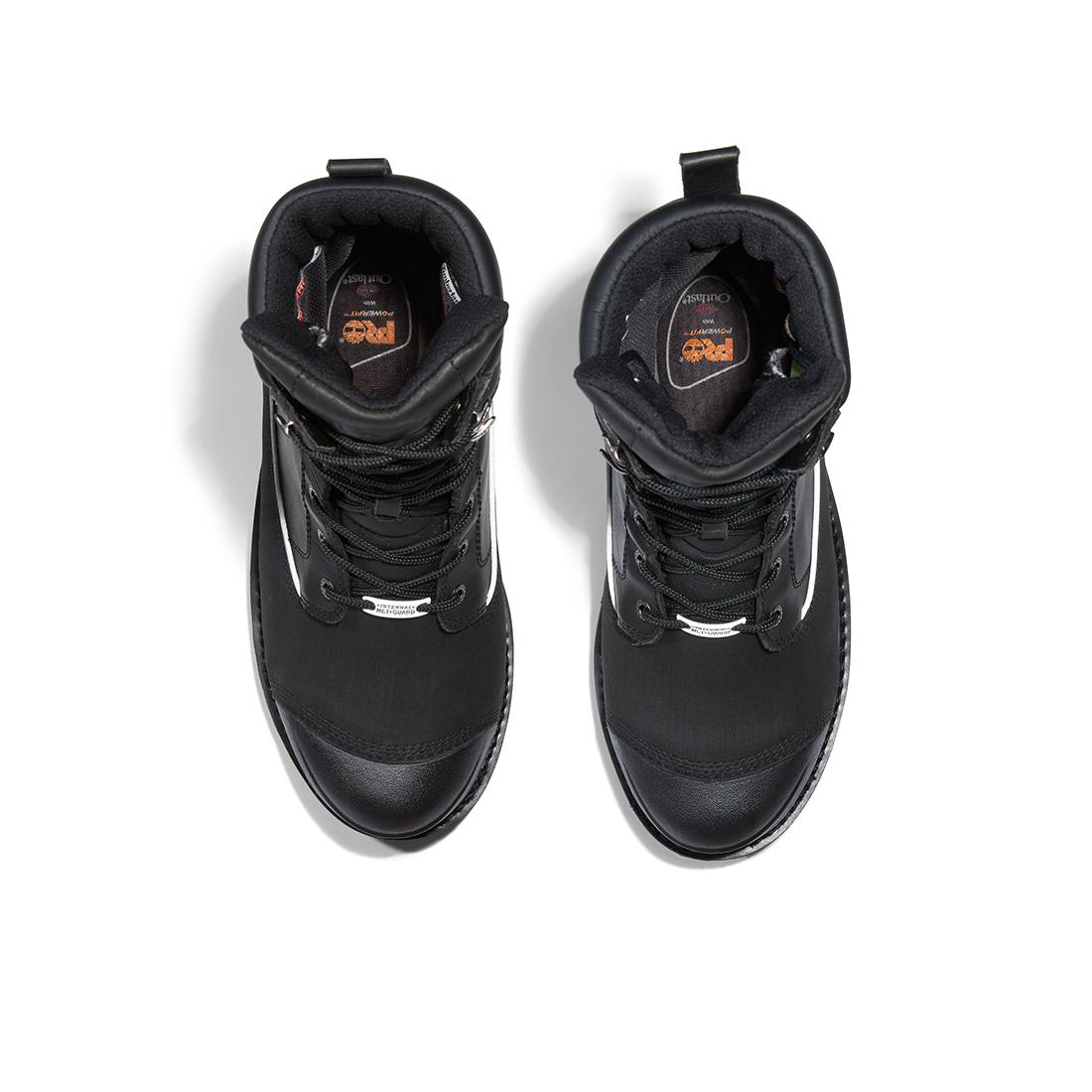 Timberland Pro Gravel Pit Img 10-Inch Waterproof Met Guard Steel-Toe Work Boot Sp Ins 400G Black Front-upper View