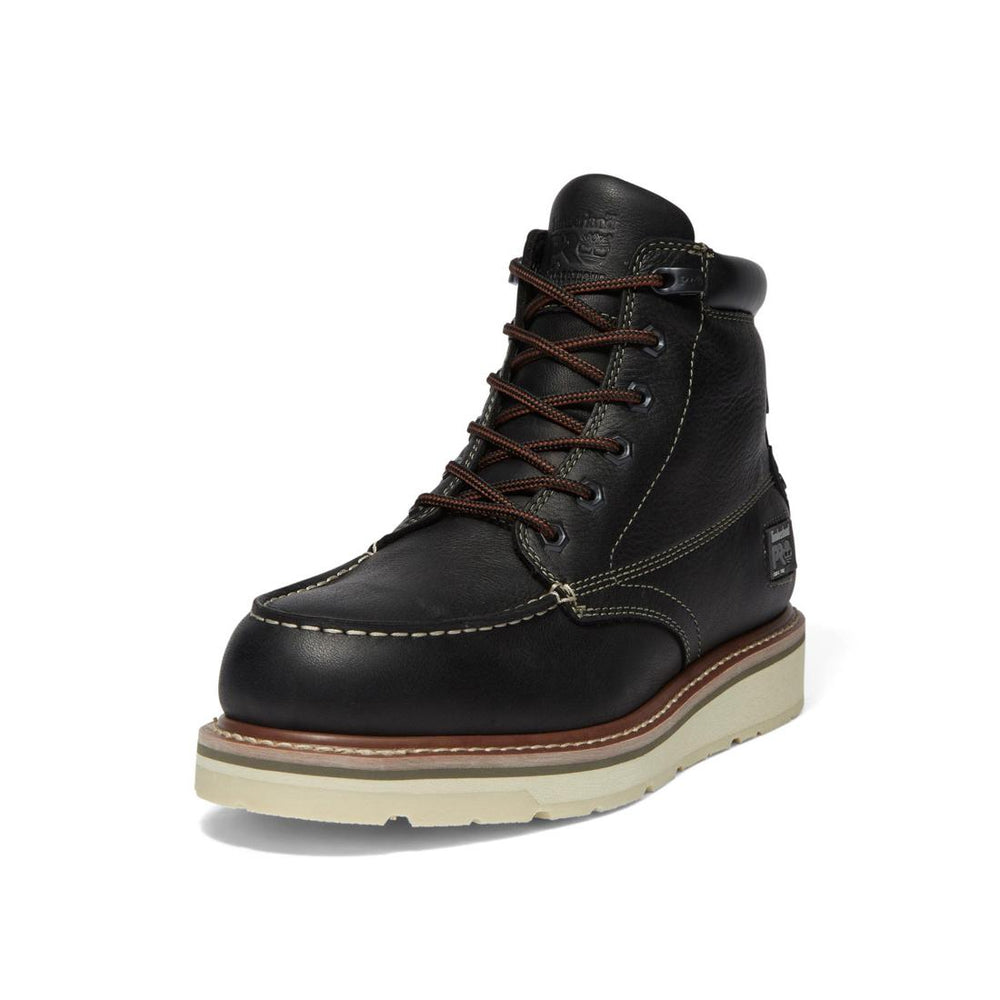 Timberland Pro Gridworks 6 Inch Soft-Toe Waterproof Boot Black Detail View