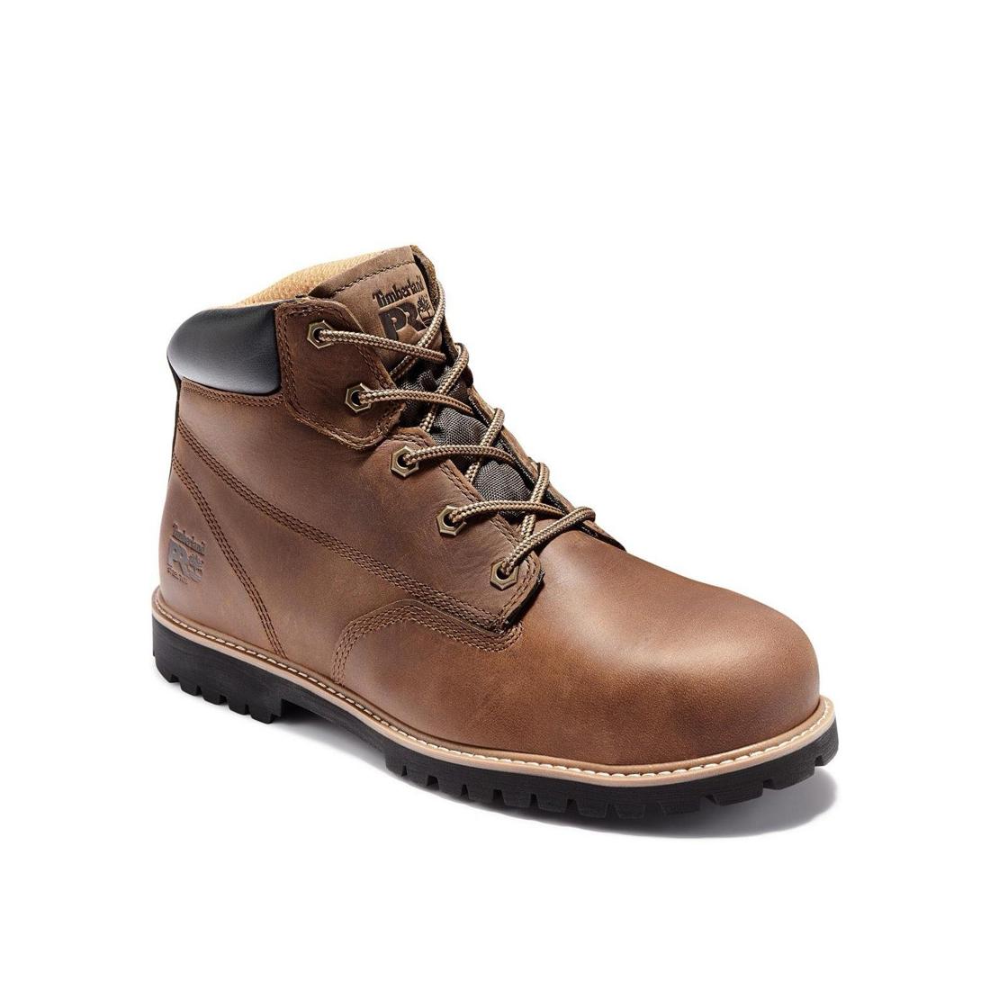 Timberland Pro Gritstone 6 Inch Steel-Toe Work Boot Brown Medial View