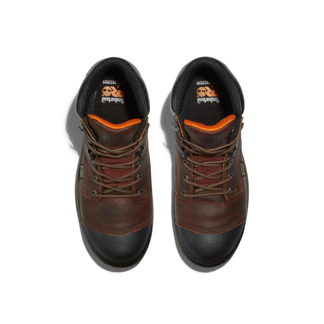 Timberland Pro Helix HD 6 Inch Composite Toe Met Guard Work Boot Brown Front-upper View