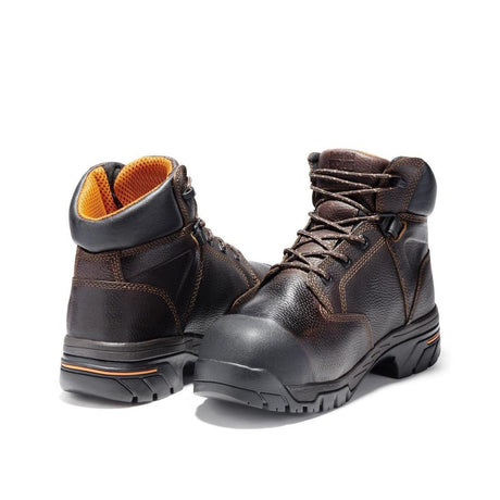 Timberland Pro Helix 6 Inch Composite-Toe Met Gaurd Work Boot Brown Heel-Back View
