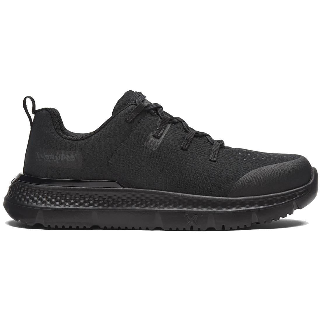 Timberland Pro Intercept Steel-Toe Oxford Work Shoe Black Profile View