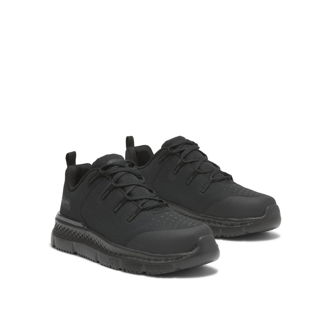 Timberland Pro Women's Intercept Steel-Toe Oxford Work Shoe Black Angled View