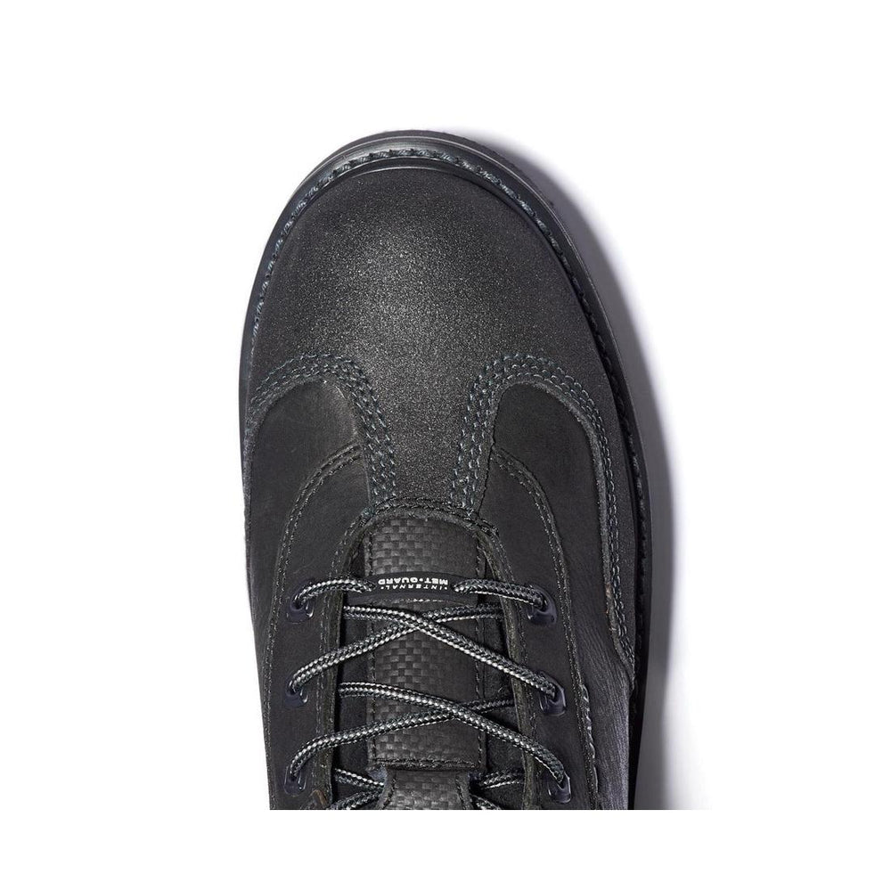 Timberland Pro Internal Met Guard 6 Inch Steel-Toe Work Boot Black Front-upper View