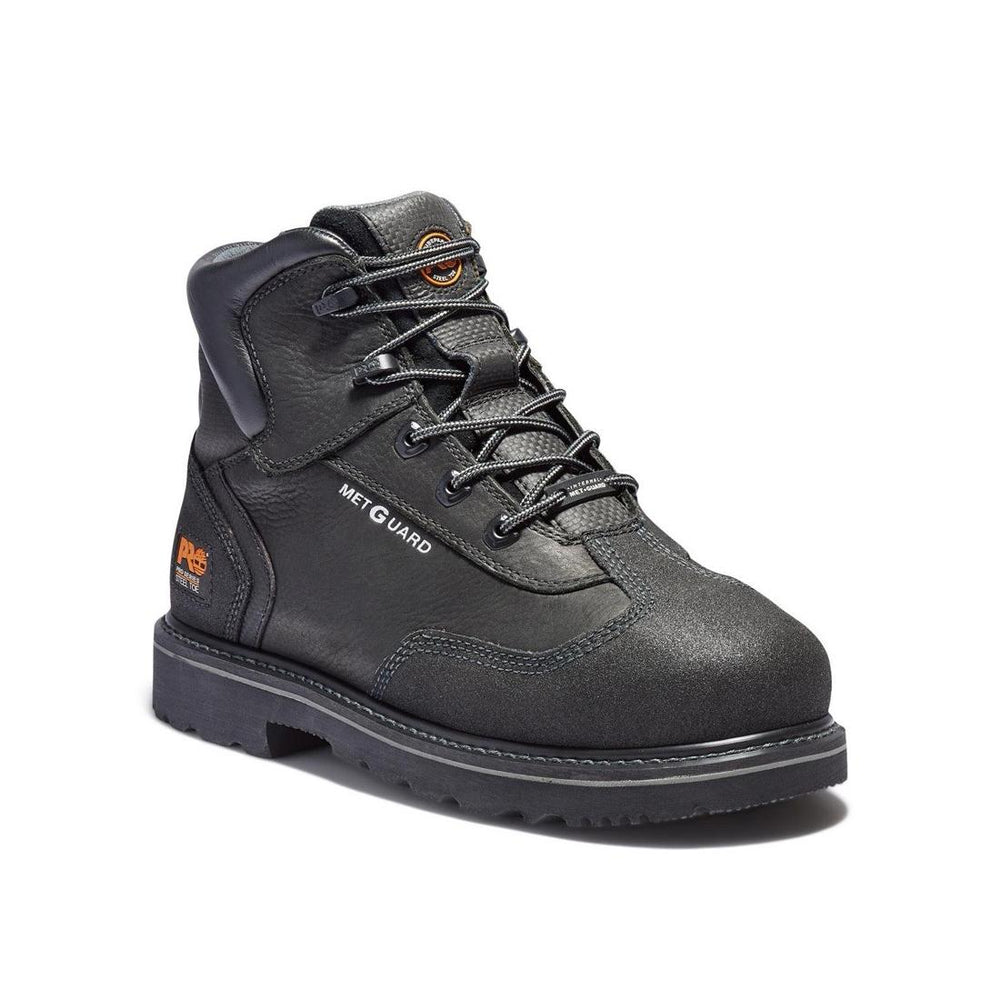 Timberland Pro Internal Met Guard 6 Inch Steel-Toe Work Boot Black Medial View