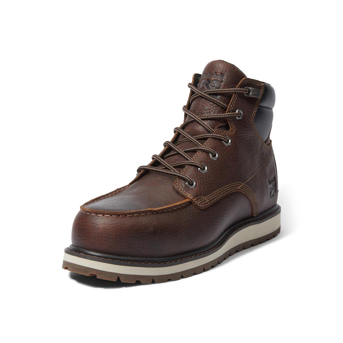 Timberland Pro Irvine 6 Inch Alloy-Toe Work Boot Brown Detail View