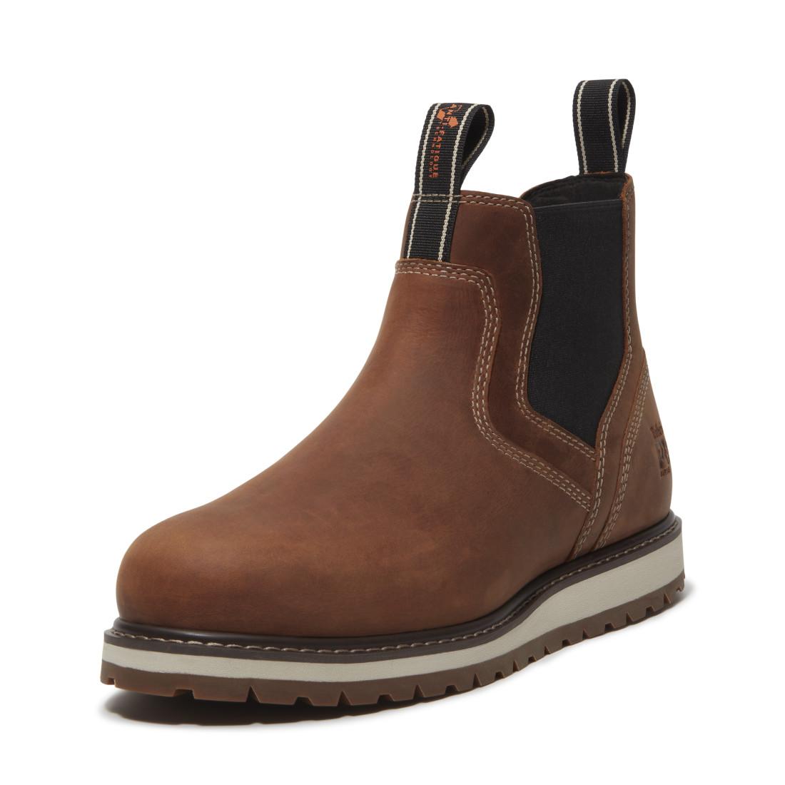 Timberland Pro Irvine Chelsea Soft Toe Chelsea Work Boot – Medium Brown Sole View