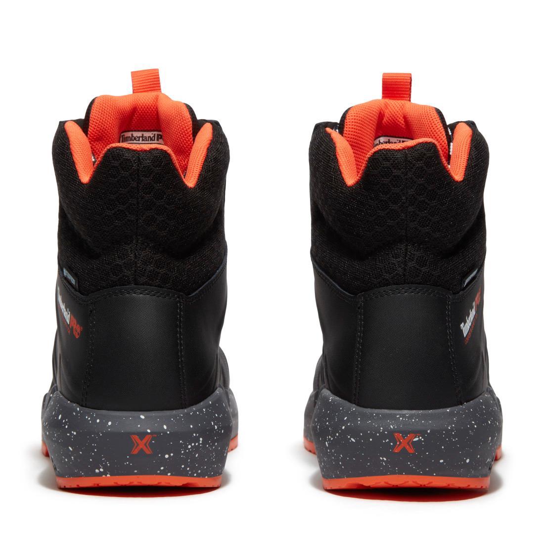 Timberland Pro Morphix Waterproof Composite Toe Work Boots Black Heel-Back View