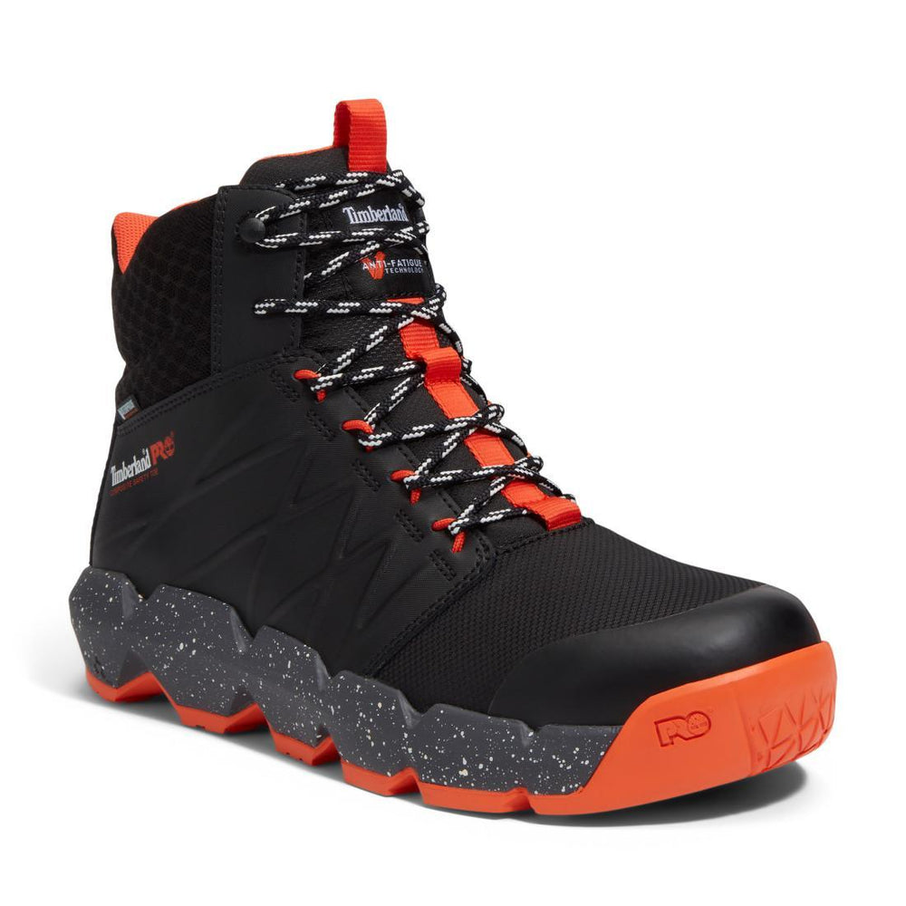 Timberland Pro Morphix Waterproof Composite Toe Work Boots Black Medial View