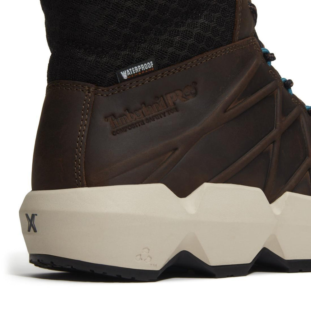 Timberland Pro Morphix Waterproof Composite Toe Work Boots Brown Detail View