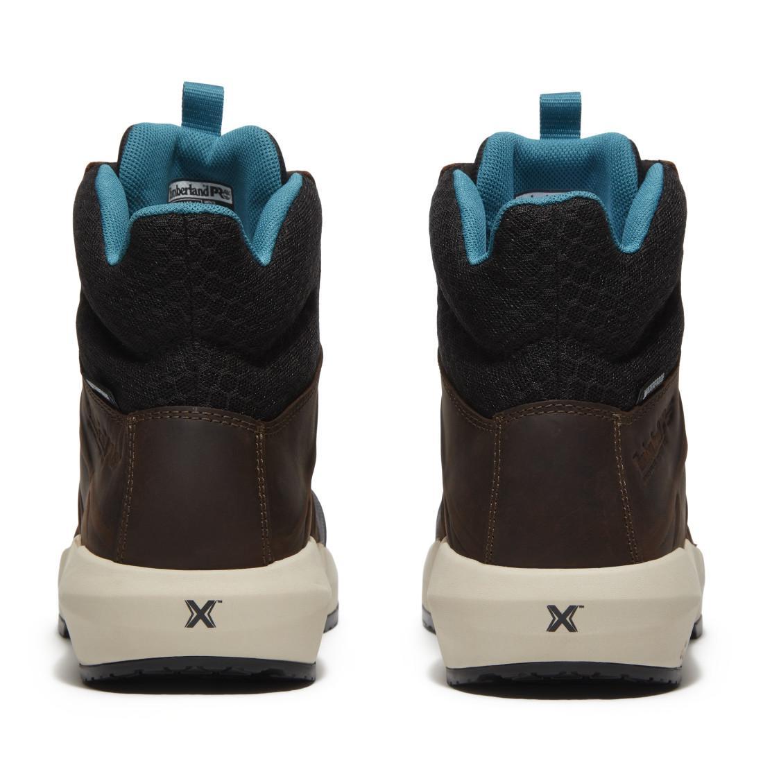 Timberland Pro Morphix Waterproof Composite Toe Work Boots Brown Heel-Back View