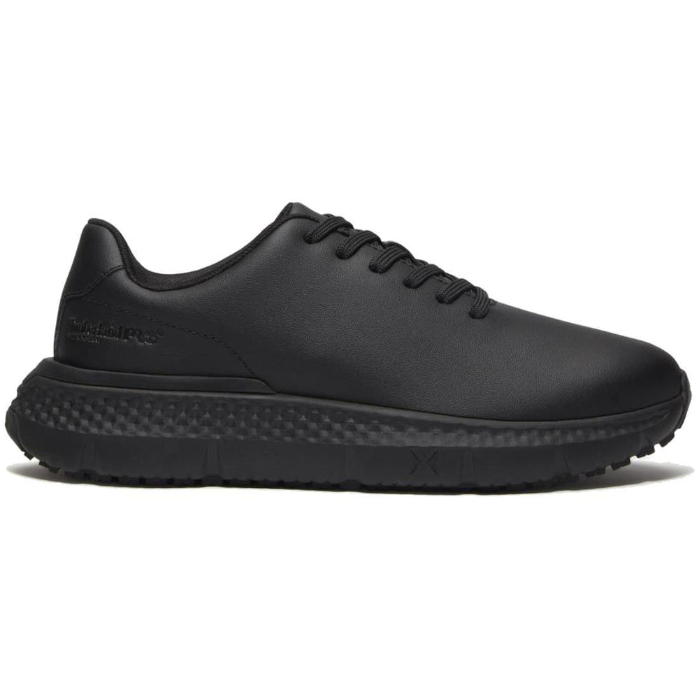 Timberland Pro Power Shift Women’s Slip Resistant Shoes – Black Leather Profile View