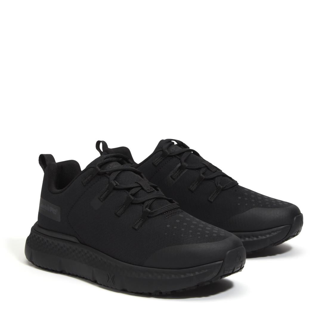 Timberland Pro Power Shift Women’s Slip Resistant Shoes – Black Ripstop Front-upper View